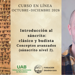 Read more about the article Curso en línea: Introducción al sánscrito clásico y budista. Conceptos avanzados (“Sánscrito Nivel 2”). Organizado por la Fundación Dharma-Gaia y la Universidad Autónoma de Barcelona